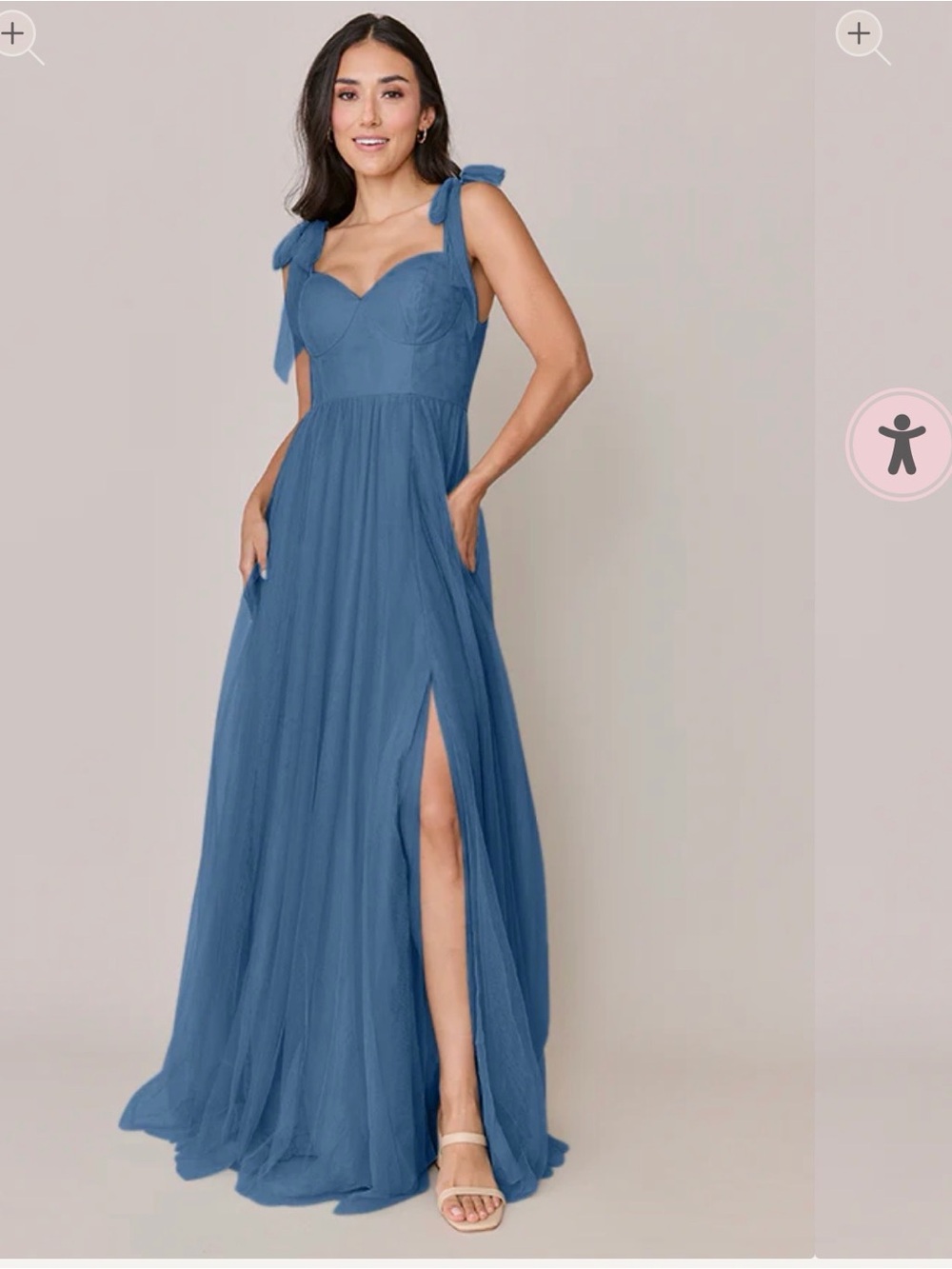 Revelry Dusty Blue Bridesmaid Dress